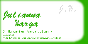 julianna warga business card